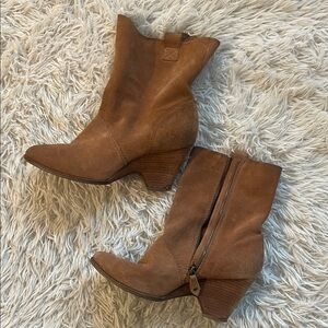 Kelsi Dagger Brown Suede Ankle Boots